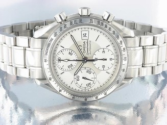 OMEGA SPEEDMASTER GENTS CHRONOGRAPH WATCH STAINLESS STEEL AUTOMATIC WITH BOX
