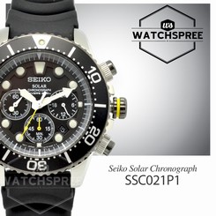 Seiko Men Chronograph Diver Solar Watch SSC021P1