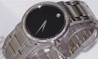 New Men's Movado authentic Stiri 0606191 0.80ct.aprx.custom set Diamond watch