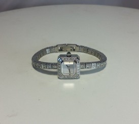 Corum Sugar Cube Diamond Stainless Steel Ladies Watch Estate Find