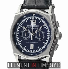 Roger Dubuis Sympathie Chronograph XX/28 18k White Gold Blue Dial S46 NOS