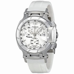 New Tissot T-Race White Rubber Chronograph Women's Watch T0482171701700