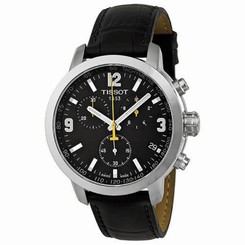 New Tissot PRC 200 Chronograph Mens Leather Strap Watch T0554171605700