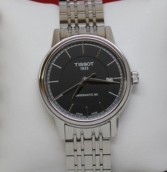 New! Tissot Carson Automatic Black Dial Stainless Steel Watch T0854071105100