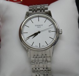 New! Tissot Carson T-Claasic White Dial Stainless Steel Watch T0854101101100