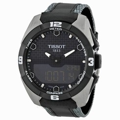 Tissot T-Touch Solar Ana Digital Dial Leather Strap Mens Watch T0914204605101