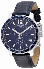 Tissot Quickster Blue Dial Chronograph Men's Blue Strap Watch T0954171604700 7611608266830