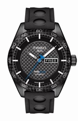 New Tissot PRS516 Black Dial Mens Sport Rubber Strap Watch T1004303720100