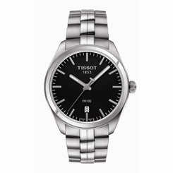 New Tissot PR100 Black Dial Stainless Steel Men's Watch T1014101105100