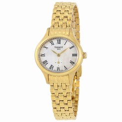 New Tissot Bella Ora Piccola MOP Dial Gold Tone Ladies Watch T1031103311300