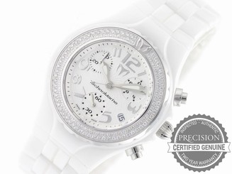 TECHNOMARINE QUARTZ TECHNODIAMOND CHRONO CERAMIQUE LADIES DIAMOND BEZEL DTC55C