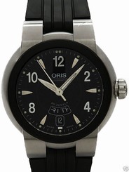 Auth ORIS TT1 Daydate 635 7518 44 64R Automatic SS x Rubber Men's watch