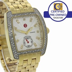 Ladies Michele Urban Mini Gold Diamond Bezel MW02A01D1942 Quartz 29mm Watch