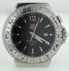 TAG HEUER MENS WAC111A FORMULA ONE ALARM BLACK DIAL PARTS OR REPAIRS AS-IS