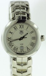 BRAND NEW TAG HEUER LADIES WAT1416 LINK CREAM DIAL BOX/PAPERS QUARTZ STAINLESS
