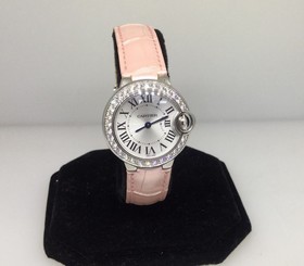 CARTIER BALLON BLEU 18K GOLD & DIAMOND LADIES WATCH WE900351 NEW $29,500 RETAIL!