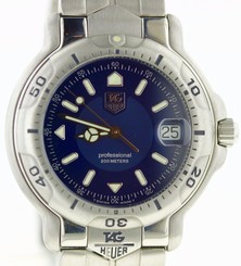 GREAT CONDITION TAG HEUER MENS 6000 WH1115 PURPLE DIAL QUARTZ WATCH STAINLESS