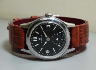 Vintage Zenith Winding Sub Sec Swiss Made WRIST WATCH e392 old used antique