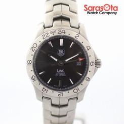 Tag Heuer Link GMT WJF2116 Black Dial Stainless Steel Automatic Men's Watch