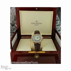 PATEK PHILIPPE WATCH REF 5110R 18k ROSE GOLD WORLD TIME GENTS WATCH MINT COMPLET