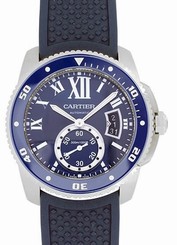 New Cartier Calibre de Cartier Diver Blue Rubber Men's Watch WSCA0011