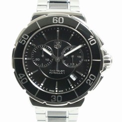 Pre-owned TAG HEUER CAH1210 Quartz 200M SS / Ceramic Black Dial Mens Watch, PD