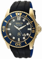 Invicta Watches : 20203 Automatic Date Black Silicone Men Watch