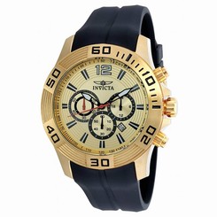 Invicta Watches : 20302 Champagne Dial Gold-plated Band Men Watch