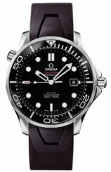 Omega Watches : 212.32.41.20.01.003 Black Dial Rubber Band Men Watch