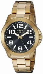 Invicta Watches : 21401 Black Dial Stainless Steel Band Men Watch