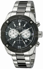 Invicta Watches : 21469 Black Dial Stainless Steel Band Men Watch