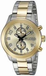 Invicta Watches : 21491 Gold Dial Stainless Steel Band Men Watch