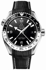 Omega Watches : 215.33.44.22.01.001 Planet Ocean Co-Axial Master Chronometer GMT Date Black Leather Men Watch