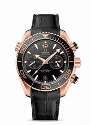 Omega Watches : 215.63.46.51.01.001 Co-Axial Master Chronometer Planet Ocean 600M Chronograph Black Leather Men Watch