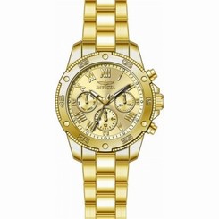 Invicta Watches : 21731 Gold Dial Stainless Steel Women Watch