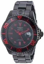 Invicta Watches : 21870 Black Dial Stainless Steel Band Men Watch
