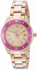 Invicta Watches : 21909 Pink Dial Stainless Steel Coating Women Watch