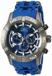 Invicta Watches : 21914 Quartz Chronograph Date Blue Polyurethane Men Watch