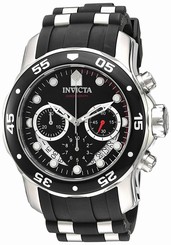 Invicta Watches : 21927 Quartz Chronograph Date Black Silicone Men Watch