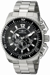 Invicta Watches : 21952 Black Dial Stainless Steel Men Watch