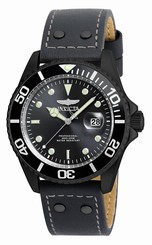 Invicta Watches : 22077 Quartz Analog Date Grey Leather Men Watch