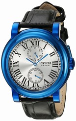 Invicta Watches : 22258 Silver Dial Leather Men Watch