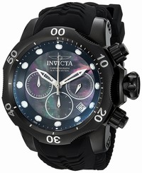 Invicta Watches : 22354 Quartz Chronograph Day Date Black Silicone Men Watch