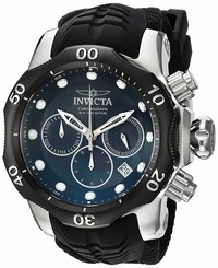 Invicta Watches : 22357 Black Dial Chronograph Date Black Silicone Men Watch