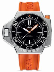 Omega Watches : 224.32.55.21.01.002 55 X 48MM Automatic Chronometer Ploprof 1200M Black Dial Stainless Steel Case With Orange Rubber Strap Men Watch