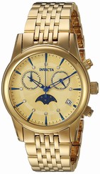Invicta Watches : 22502 Gold Dial Stainless Steel Band Women Watch