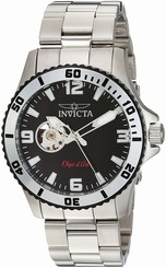 Invicta Watches : 22624 Black (with A Skeletal Window) Automatic Men Watch