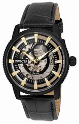 Invicta Watches : 22645 Black Skeleton Automatic Men Watch