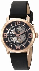 Invicta Watches : 22656 Automatic Black Satin Strap Women Watch