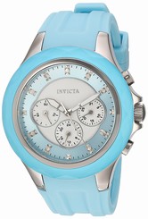 Invicta Watches : 22675 Quartz Analog Day Date Light Blue Silicone Women Watch